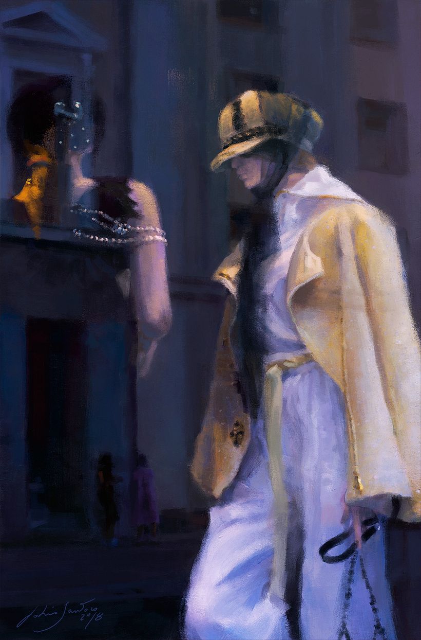 Behind the window 12