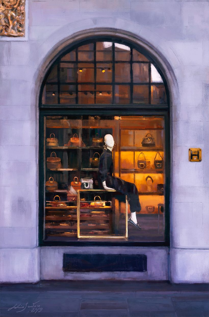 Behind the window 13