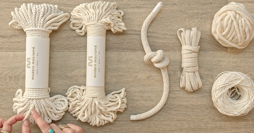 Emily Katz recommends the different types and size of rope to use for macramé different projects.