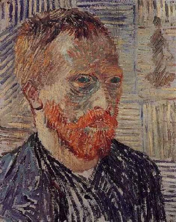 Selbstporträt mit einem japanischen Druck, Vincent van Gogh (1887)