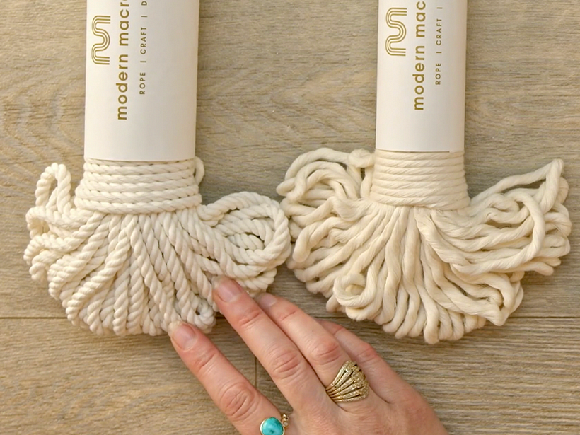 Plied and unplied rope.