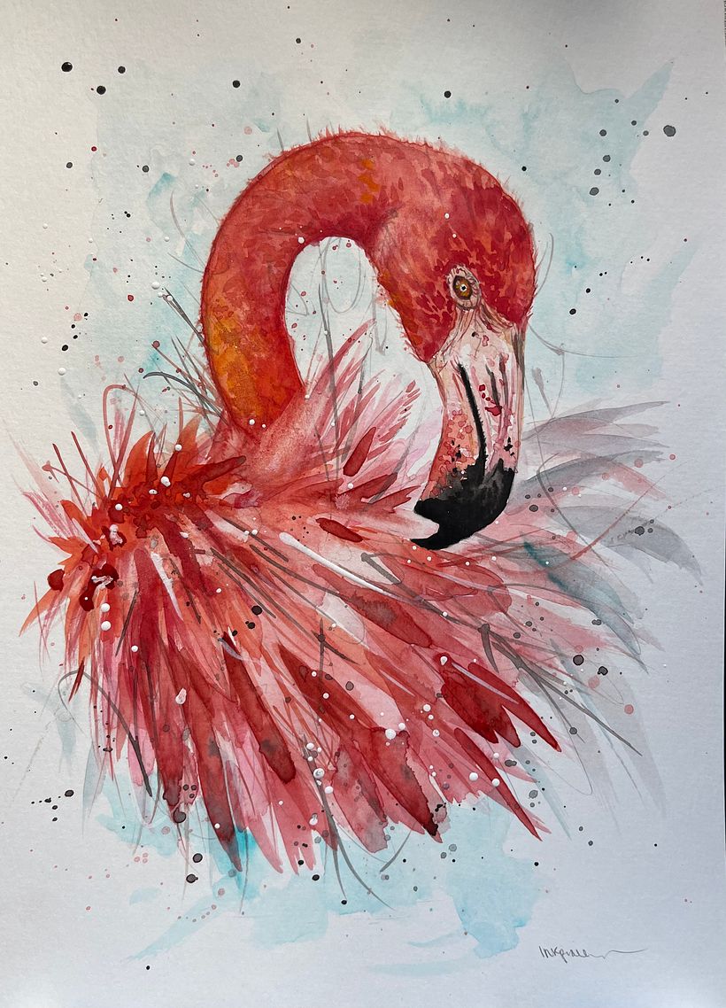 Doing the new course atm same time and was inspired to use what I learned from painting loose flowers to paint this.