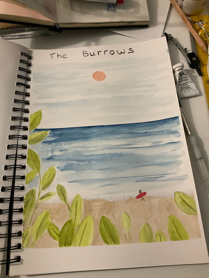 A day in the surf, inspired by my personal colour pallet 