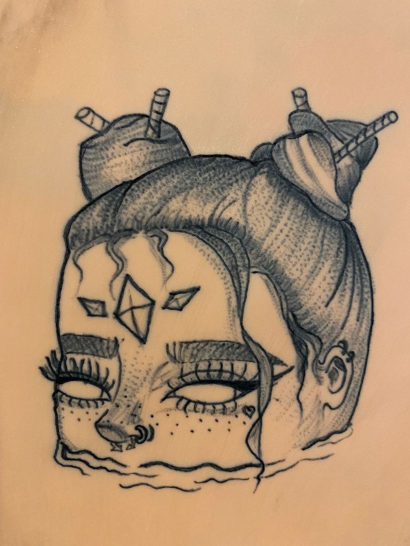 Mi proyecto del curso: Tatuaje botánico con puntillismo 1
