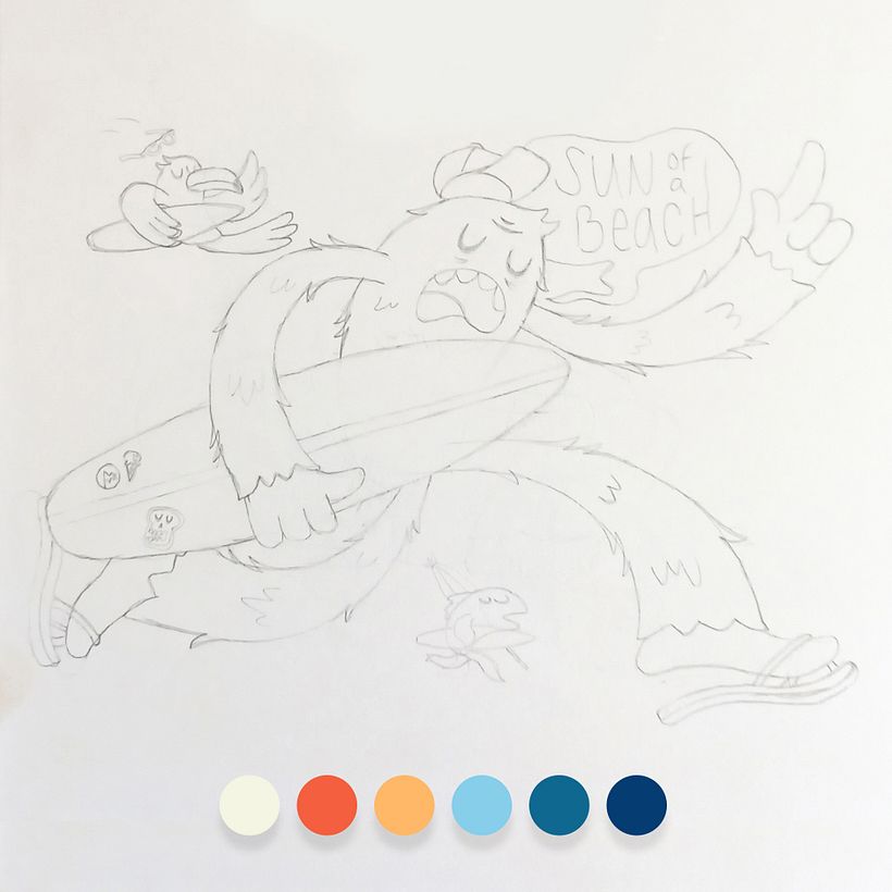 Pencil Sketch & Color Palette