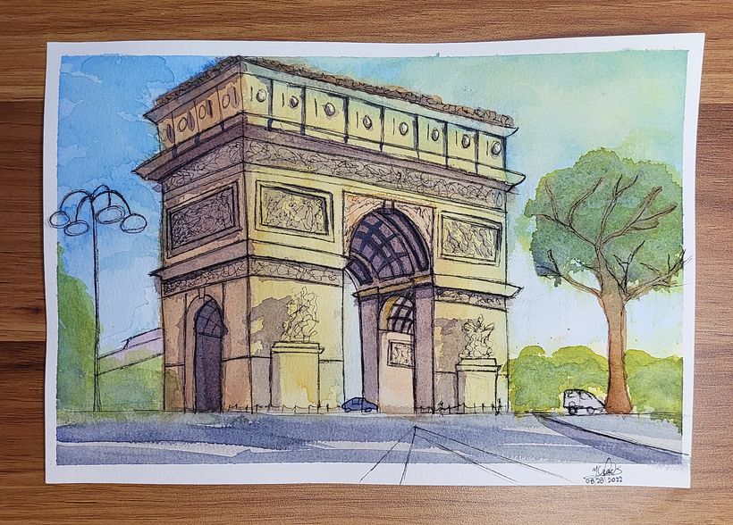 My project: Architectural drawing with watercolor and ink_Nuria Marengo 2