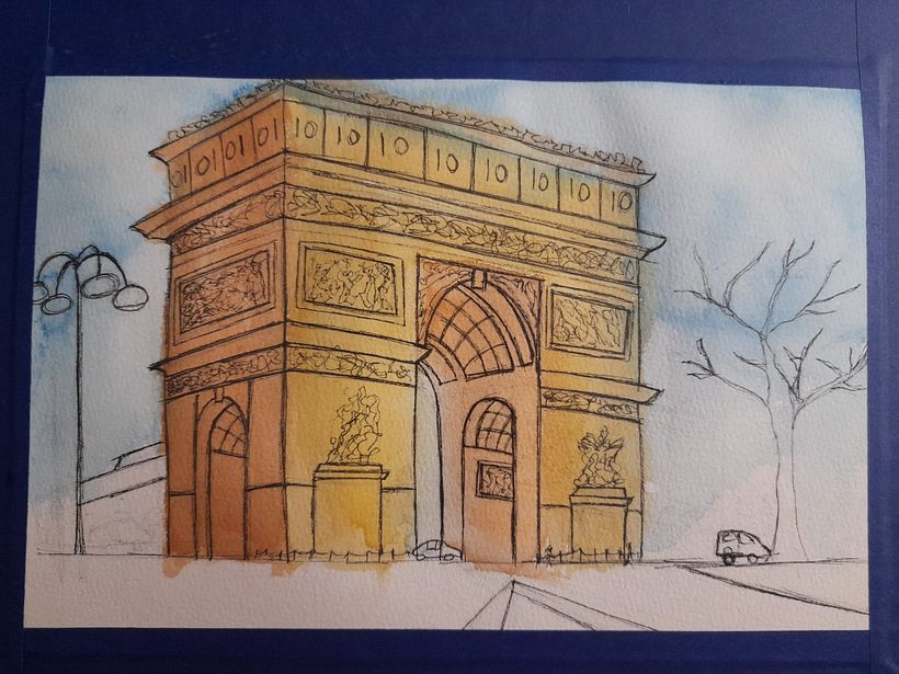 My project: Architectural drawing with watercolor and ink_Nuria Marengo 3