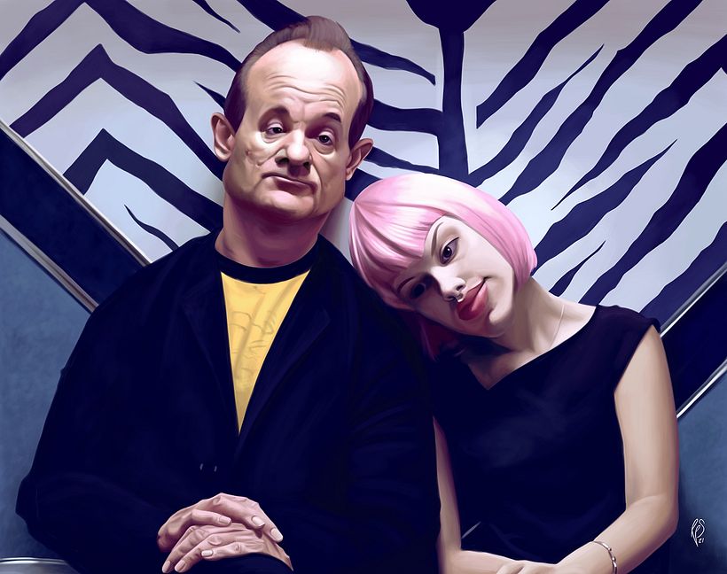 Lost In Translation Caricature Movie Homage Commission 1