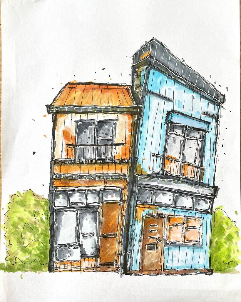 First hand drawn building ever!!
