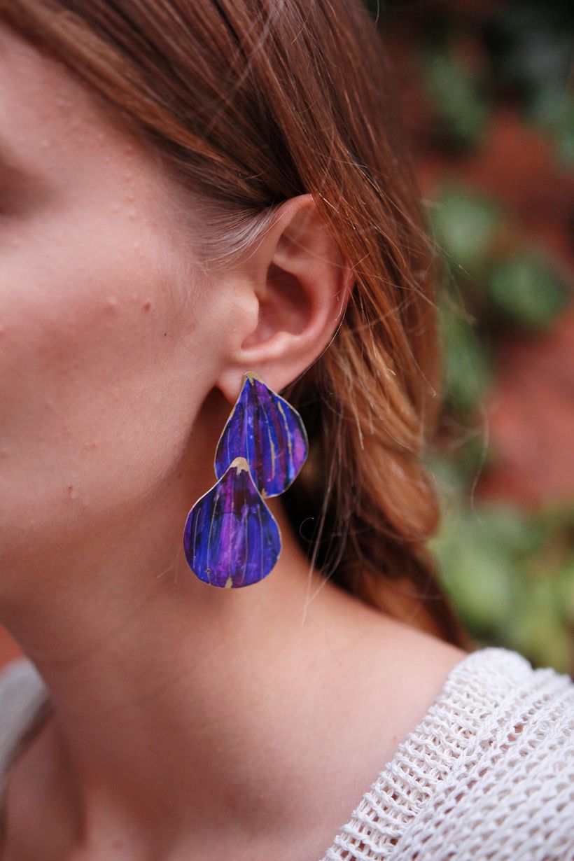 Higos grandes pintados con acuarelas y esmaltes 