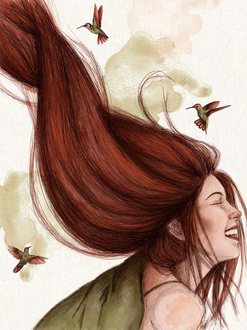 "Pájaros Volando" obra realizada con técnica mixta (todos los derechos pertenecen a Maribel Gómez Tournier)