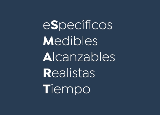 El enfoque SMART ayuda a definir objetivos. Información del curso de Domestika 'Estrategia e investigación para marcas'.