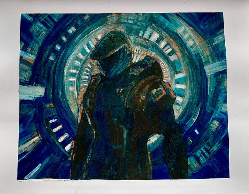 HALO intro Master Chief 177 Quick Sketch 