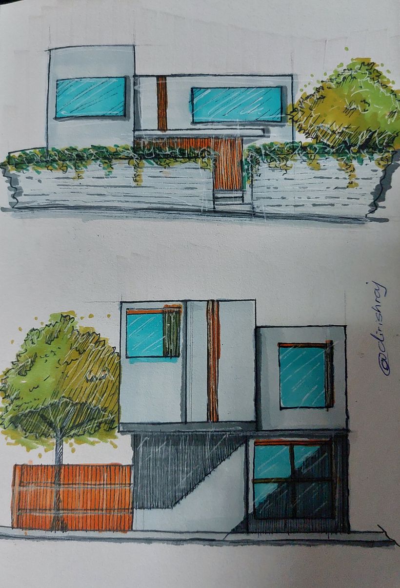 My project for course: Introduction to Freehand Architectural Design 15