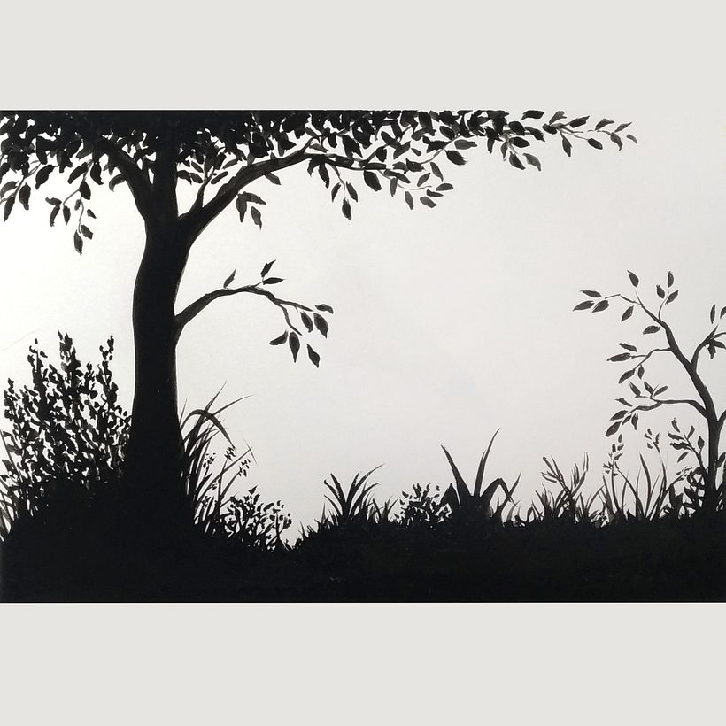 Silhouette painting is very rewarding