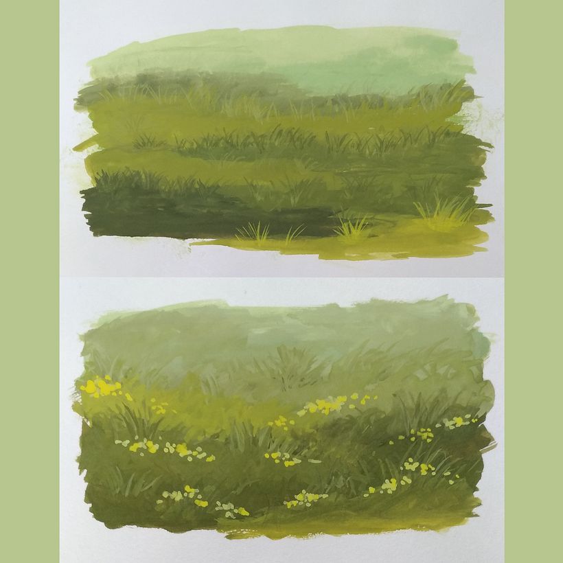 Grass - I like the outcome, but it was a bit challenging