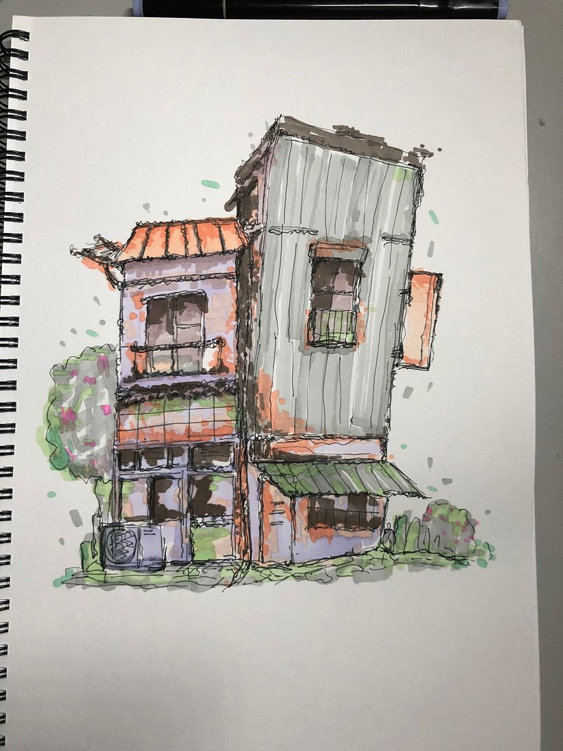 Thanks Albert!First time using marker. I really like to practise skecthing with this style in future.