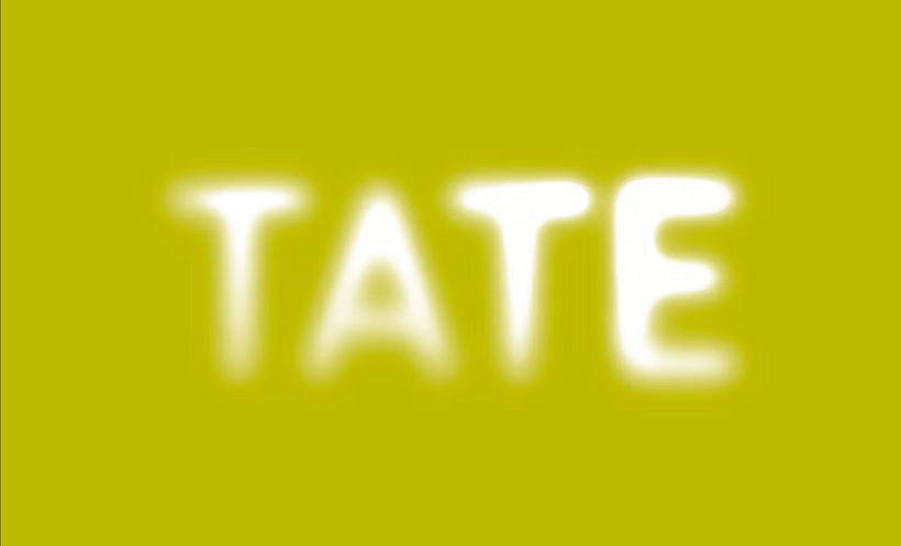 Tate logo, designed by Marina Willer and Wolff Olins team. Image credit: courtesy Wolff Olins.