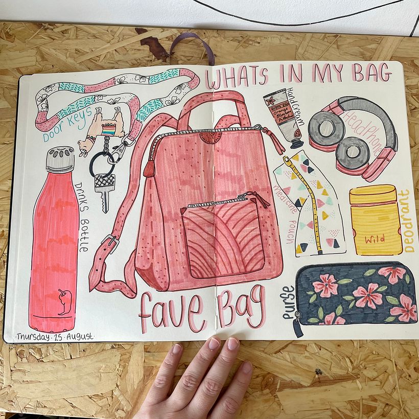 Love doing pages like these! I love drawing my objects. 