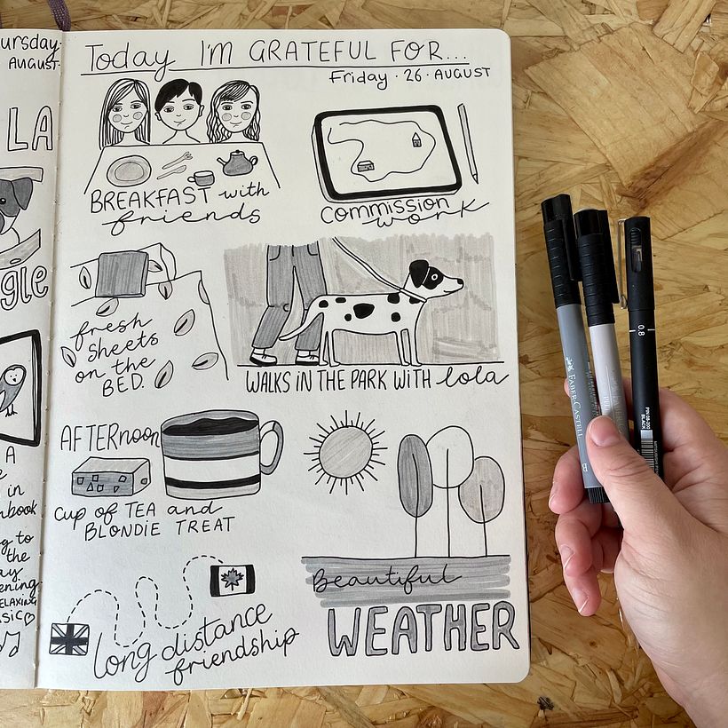 I sometimes get into a negative mind set so this is great to focus my mind in the good and not the bad!