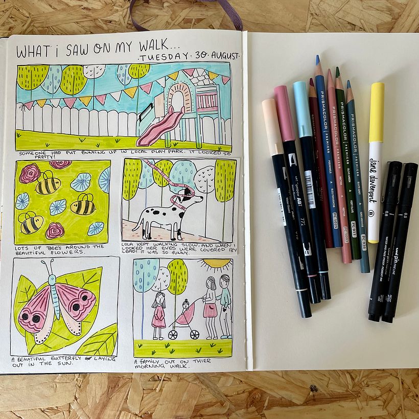 Love walks with my dog. She’s so funny sometimes!