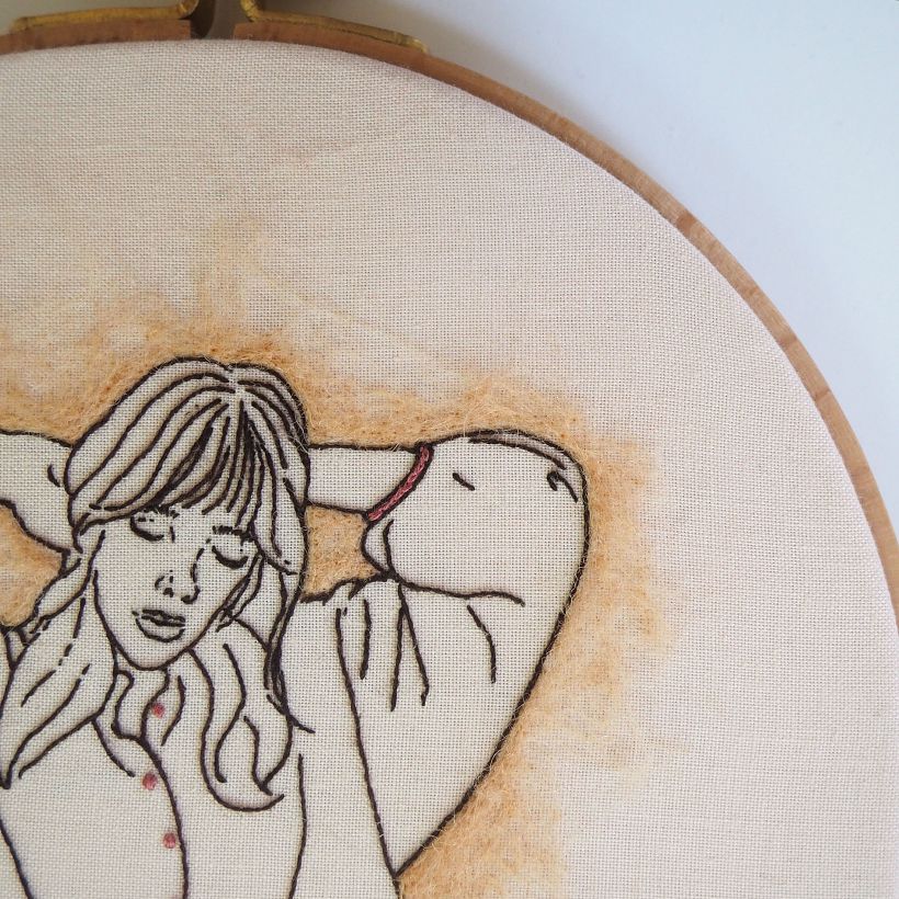 Notice the small Stitches for the face