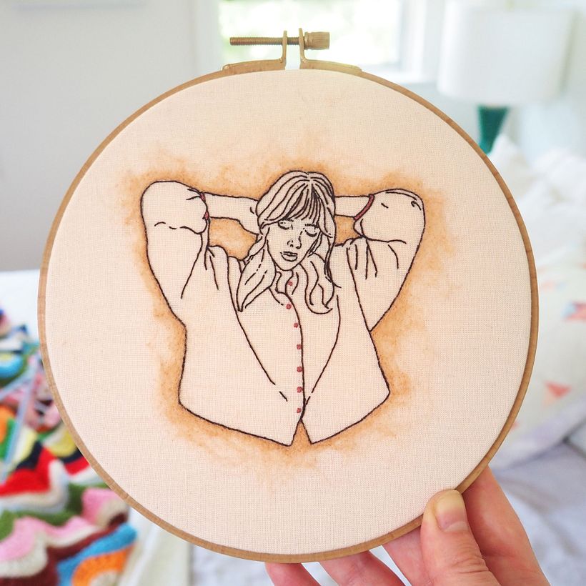 Needlefelted and Embroidered Portrait 5