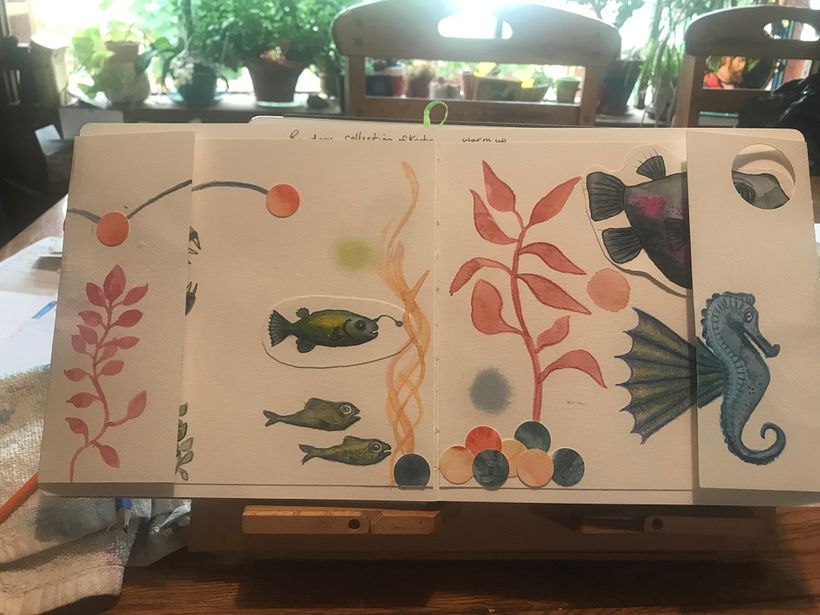 Ball bounces into undersea scene