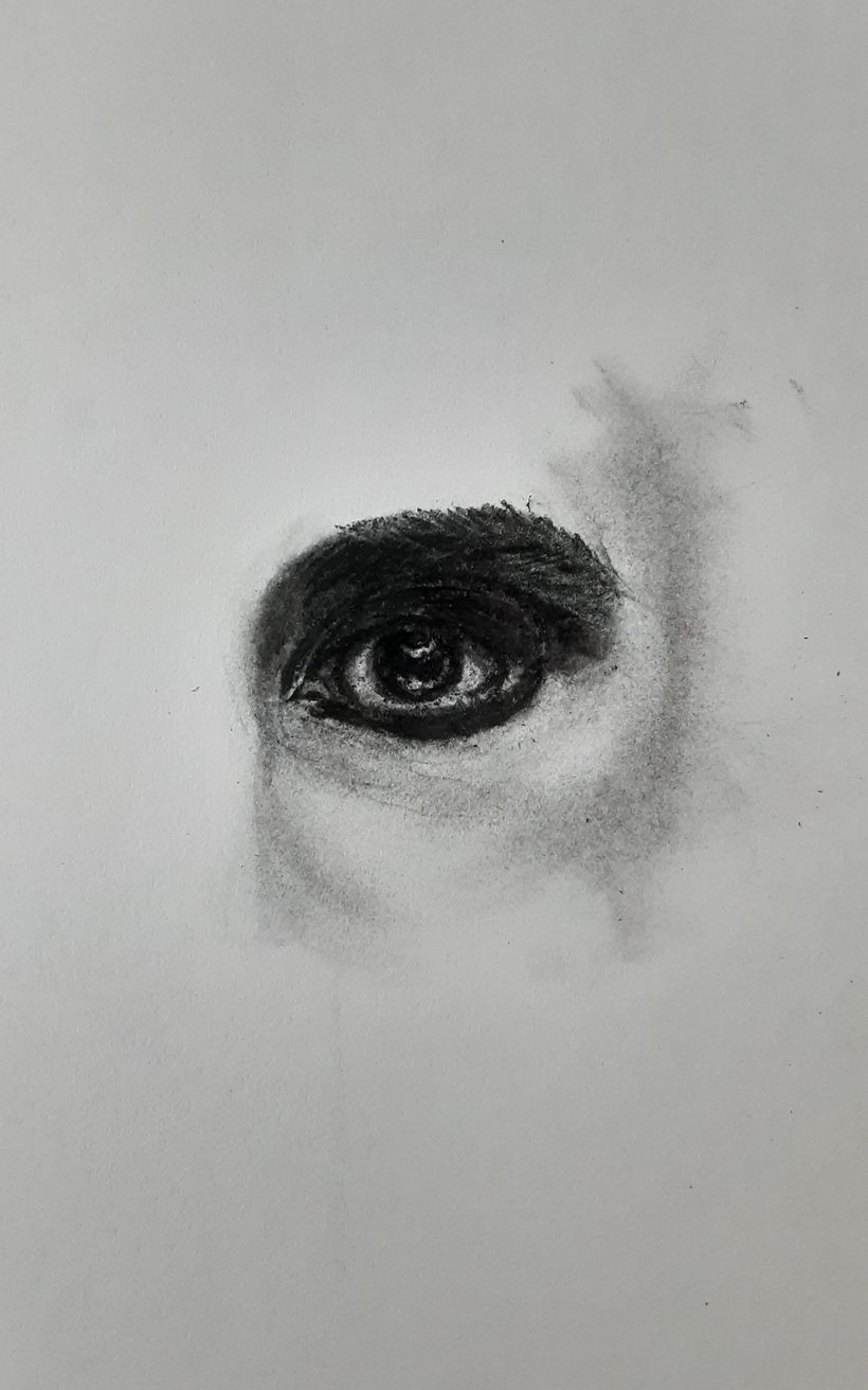 Practice drawing a dark eye