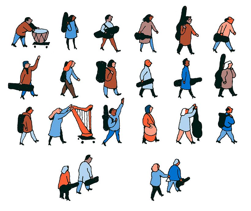 characters line up