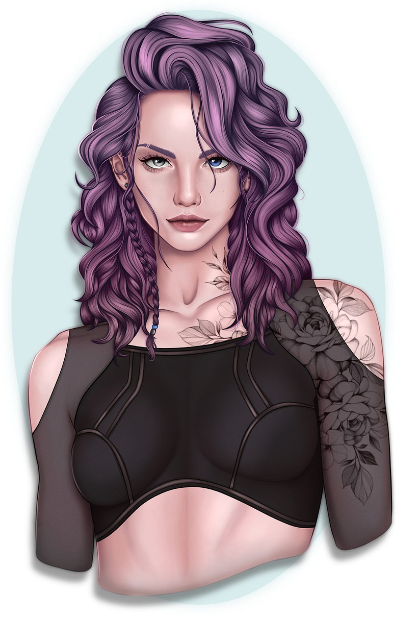 My project for course: Female Character Portraits in Procreate 2