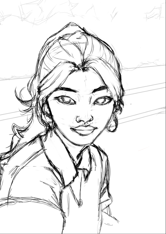 The first sketch, i also used a reference photo for this one