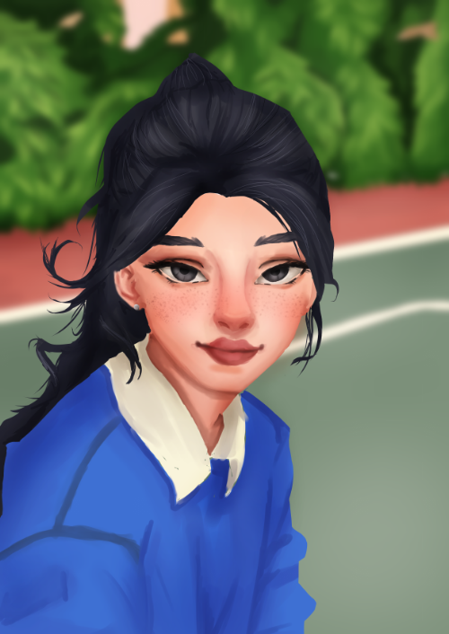 I did the painting and later some color editing. I will still continue working on the details and definitions in the next one