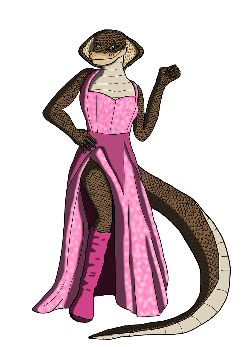 Sylvana: A cobra hissen (snake person) who's a princess until she gives her opponents a royal thrashing.