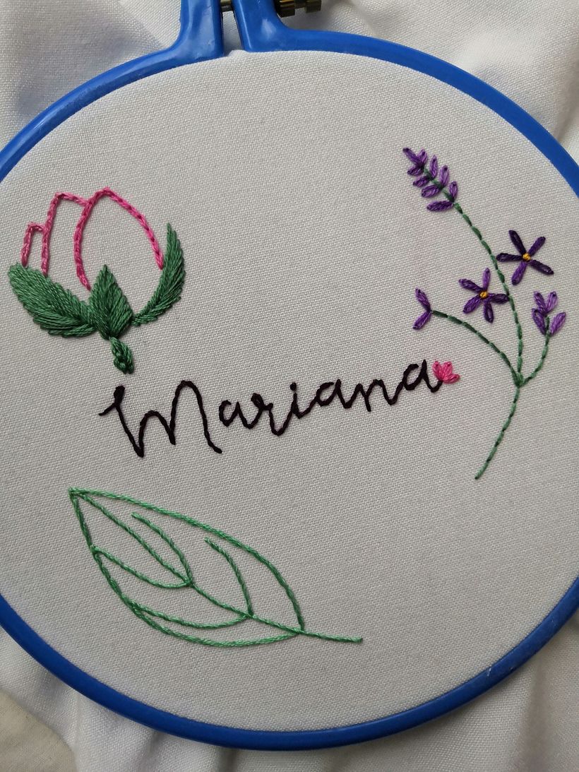 Mi proyecto del curso: Técnicas básicas para bordar letras 1
