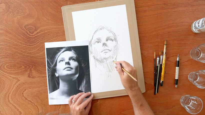 Erase sections to create dramatic highlights.