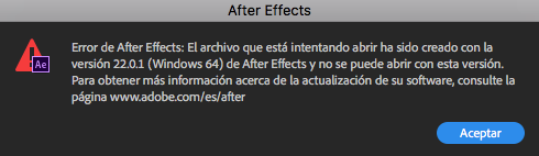 Exportar proyectos a versiones anteriores de After Effects 1