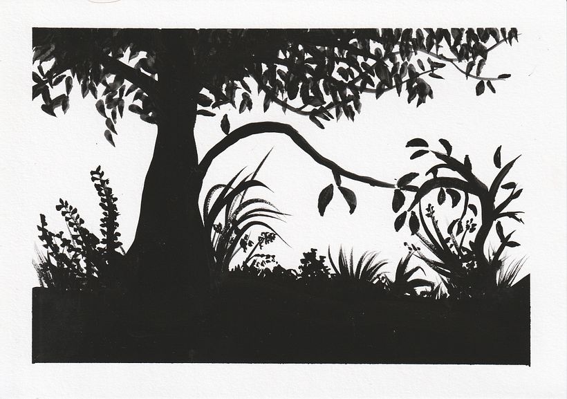 The silhouette practice based on the course video.