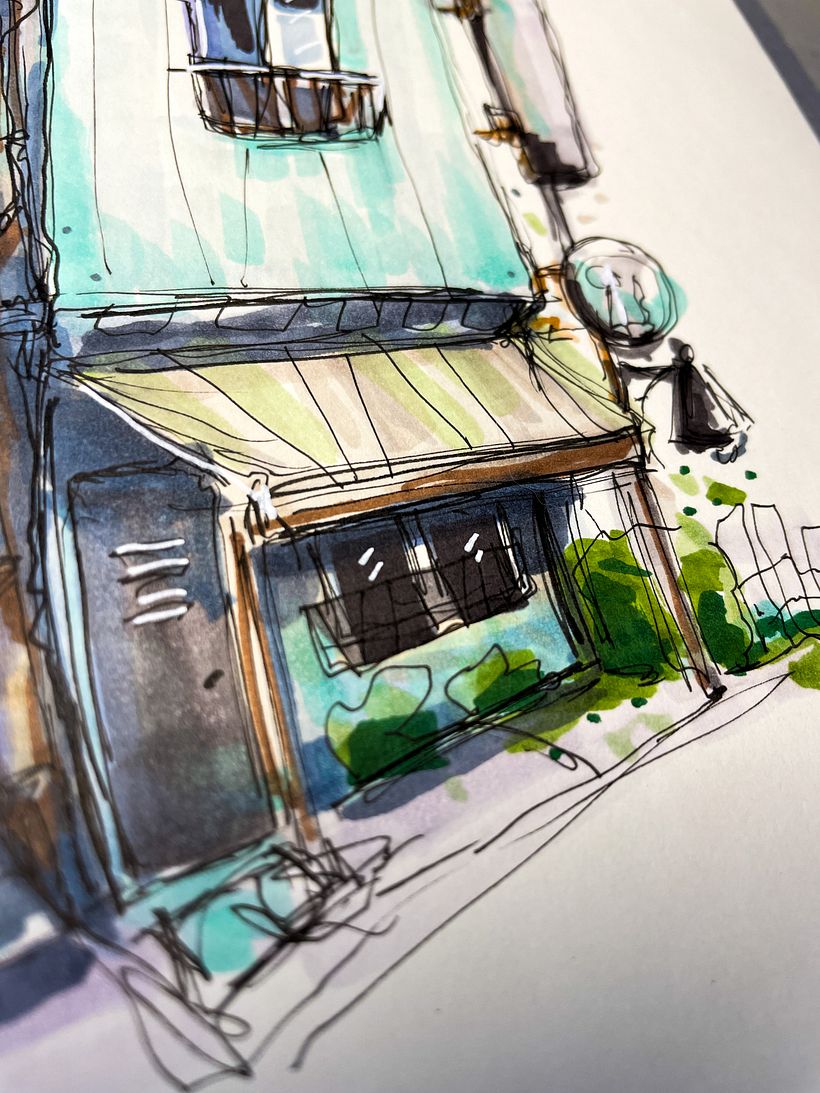 I’m not naturally a very loose drawer, so holding the pen at the end really forced me to stay loose.