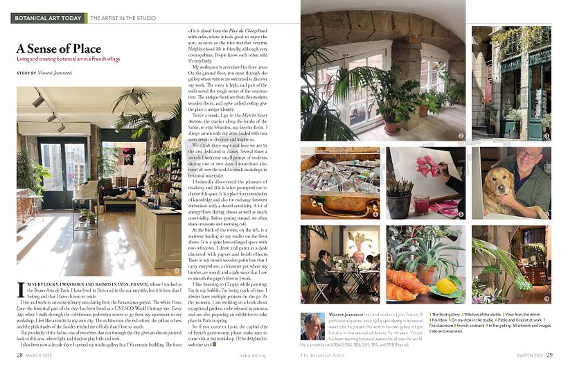 ASBA - American Society of Botanical Artists - Parutions dans la revue trimestrielle de l'ASBA 2