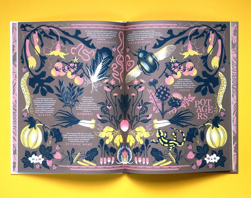 POTAGERS - double page avec Pantone cuivré mat