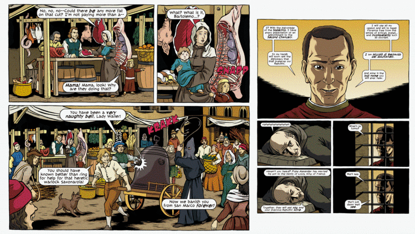 Comic book scripts by Fred Van Lente.