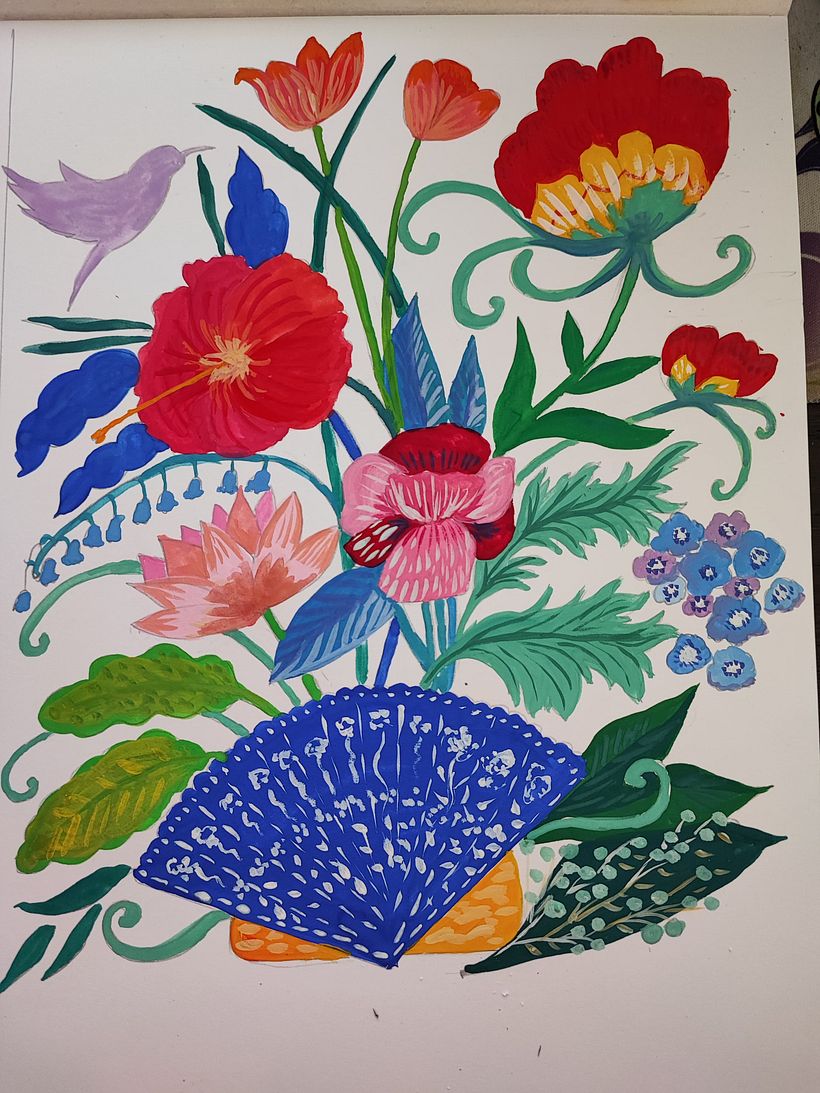 Adding in more layers - not happy with the greens on the left