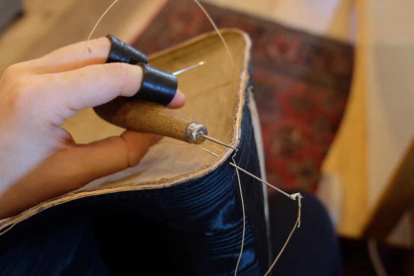 Creating leathergoods from a customers own crocodile leather 4