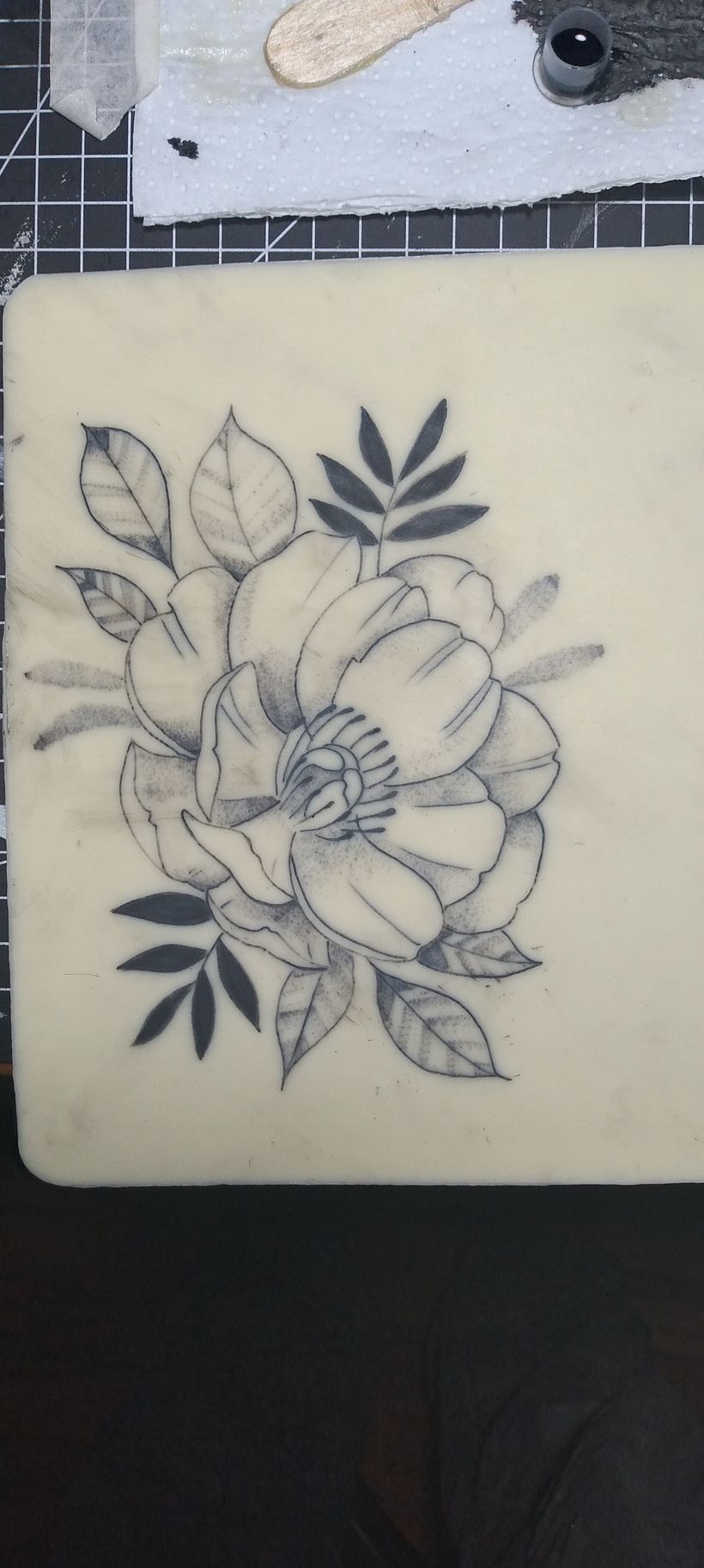 tatuando en piel sintetica con cartuchos 7 rl 9 m y 3 rl 