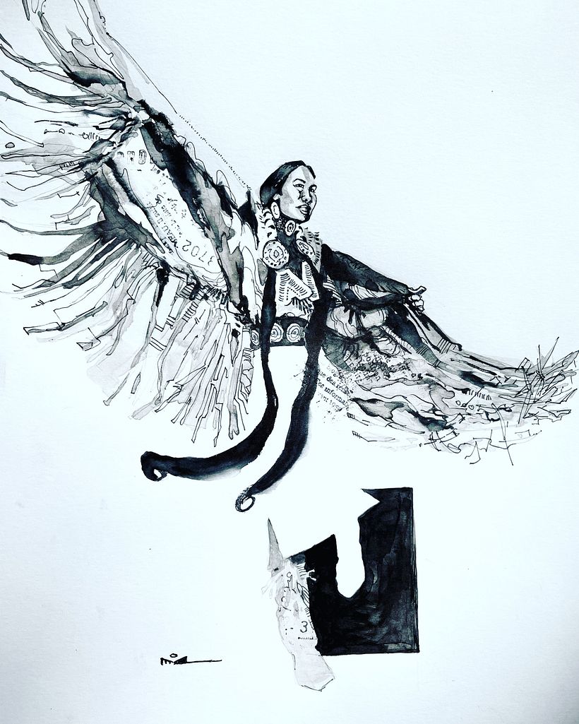My project for course: Mindful Painting with India Ink 3
