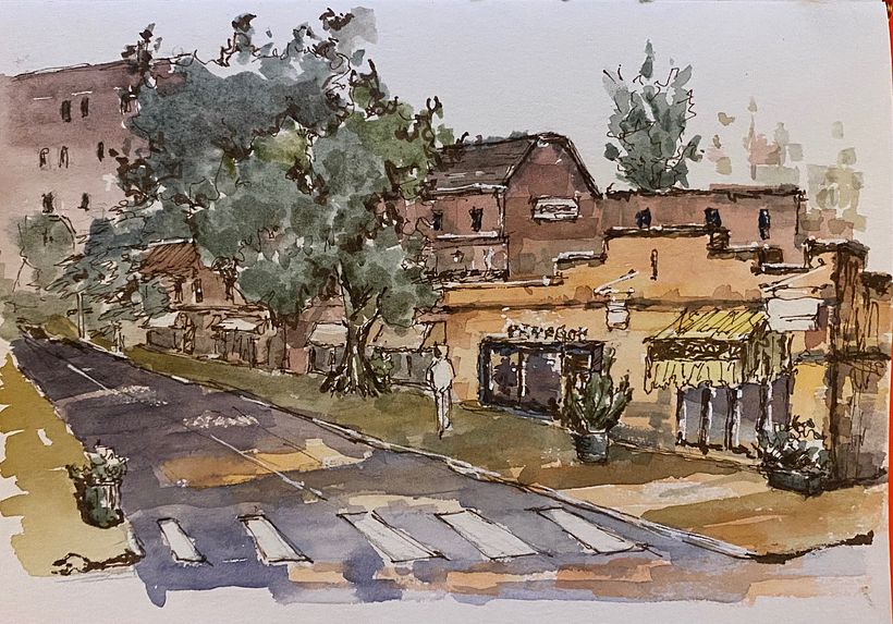 Expressive Architectural Sketching with line and wash 2
