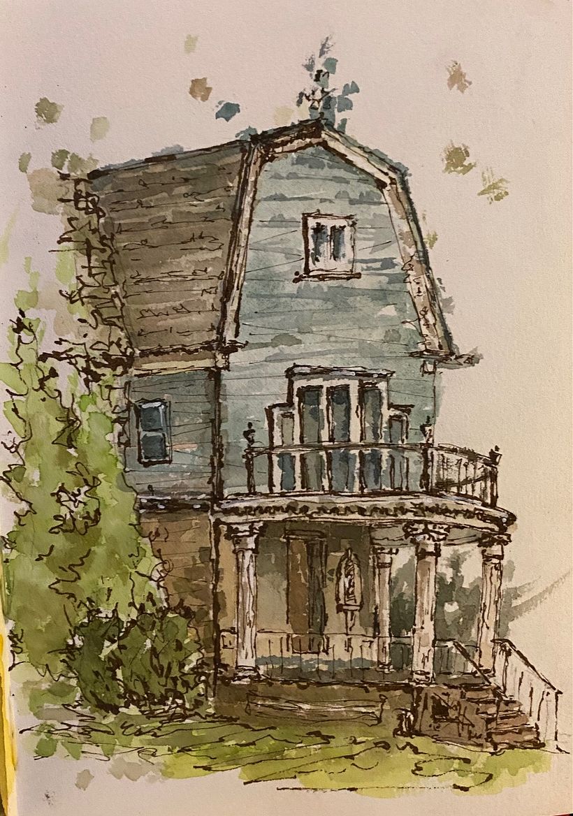 Expressive Architectural Sketching with line and wash 3