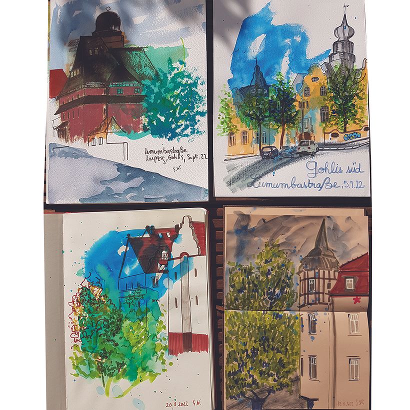 Mi proyecto del curso: Urban sketching contemporáneo con técnicas mixtas 2