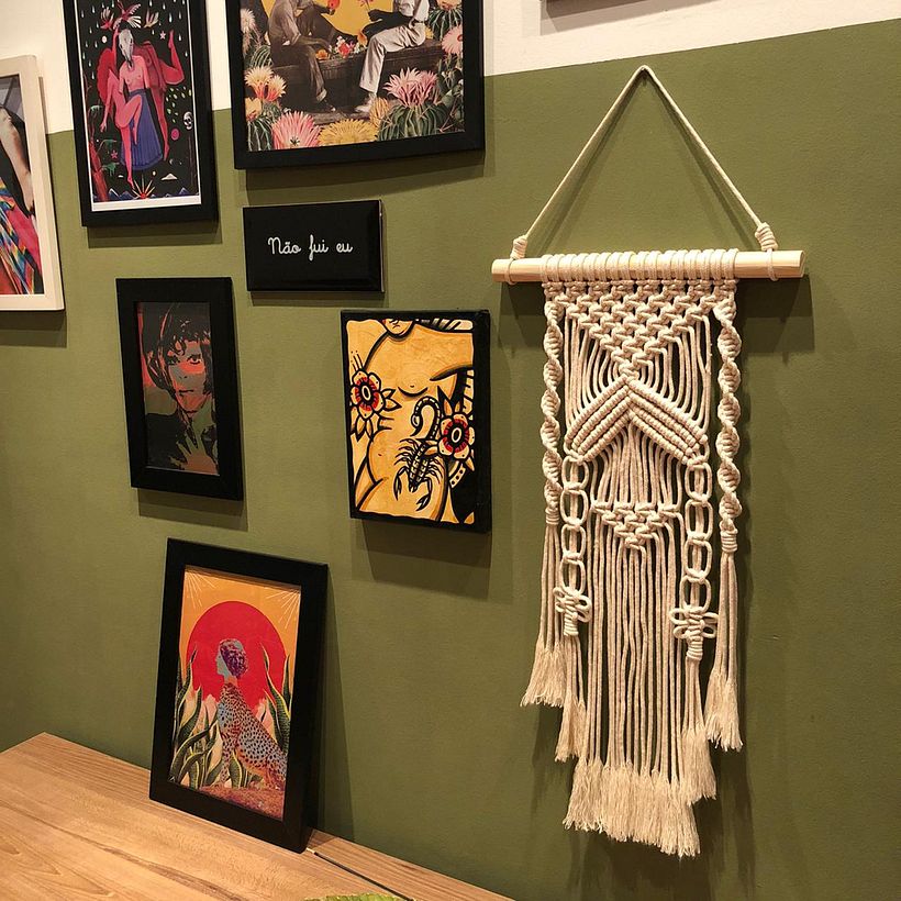 Meu primeiro macramê: presente para a Fla 4